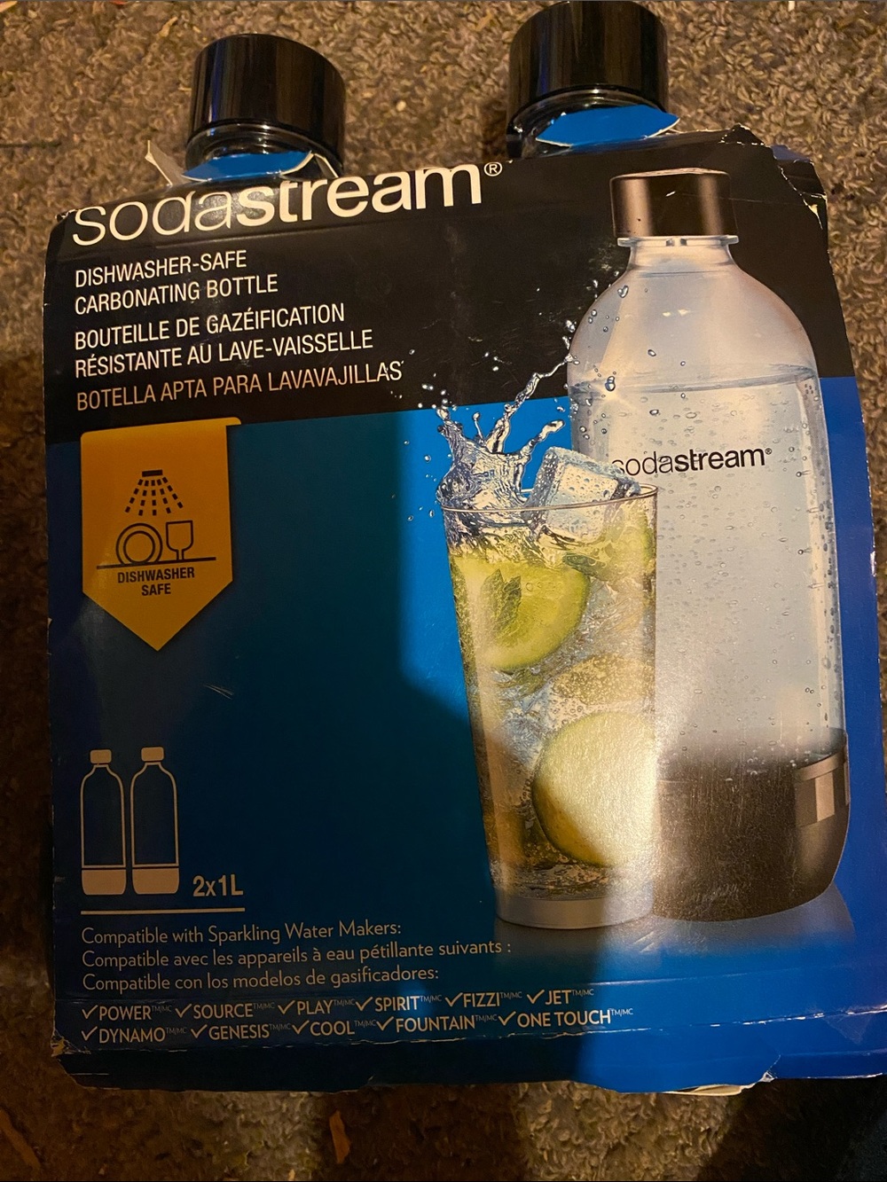 SodaStream Dishwasher-Safe Carbonating Bottle Set - Clear
